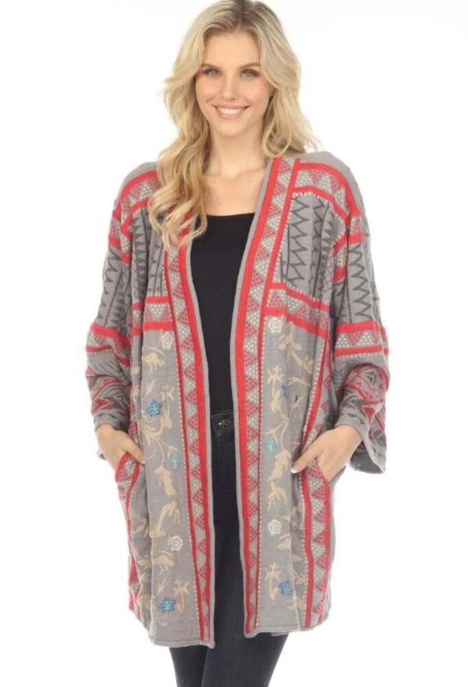 $465 MSRP (NWT) Johnny Was Biya Rahi Open Front Embroidered Kimono SOLD OUT!!!